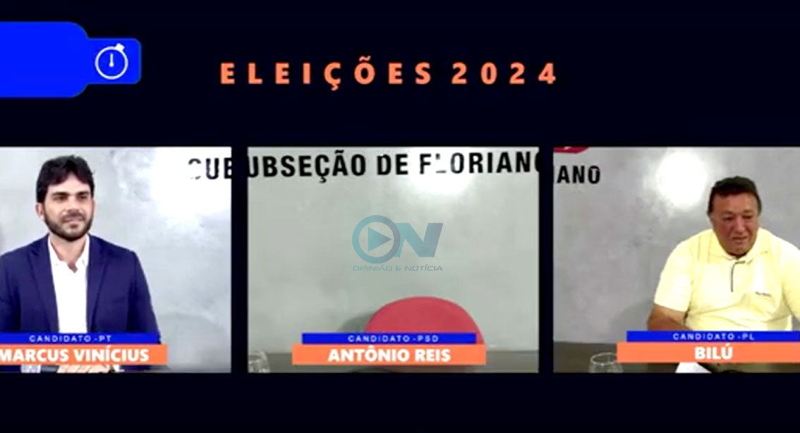 Debate em Floriano é marcado pela ausência do Prefeito e ataques de Bilú a Marcus Vinícius
